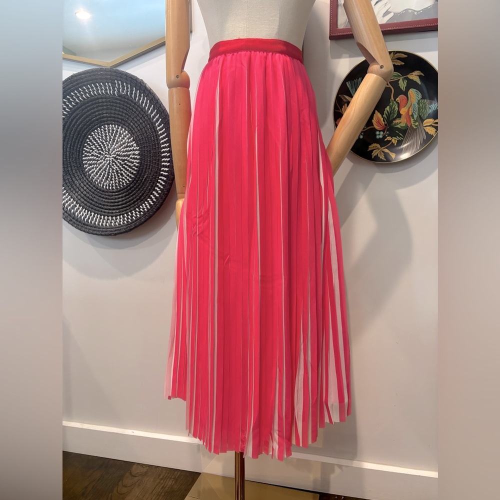 J Crew Pleated Midi Skirt
